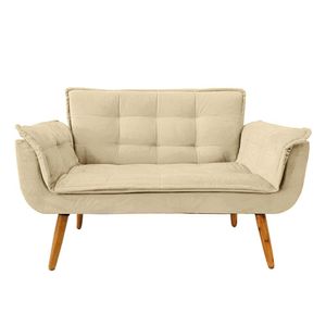 Poltrona Decorativa Bege Opala Namoradeira