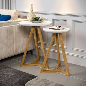 Mezanino Lateral Classic Branco/Nature - Tebarrot