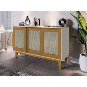 Buffet Detroit 3 Portas Off/White / Madeira - Tebarrot