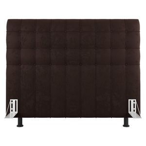 Cabeceira Cama Box Casal Dahlia 140Cm Com Frame Sintético Marrom - Abmaza