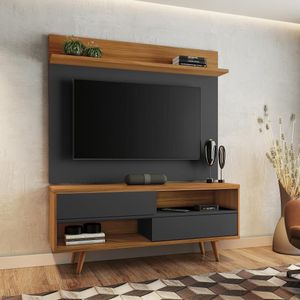 Conjunto Para Sala Rack E Painel De Tv Freijo e Preto