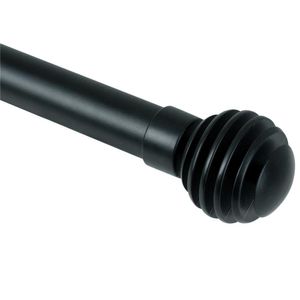 Kit Varão Para Cortina Extensivo Evolux Ponteira Esfera 1,60 à 3,00 Metros Preto