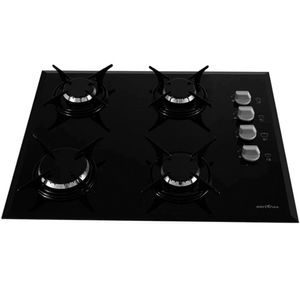 Cooktop A Gás 4 Bocas Chef Bisote 4 Acendimento Automático Britânia Preto Bivolt
