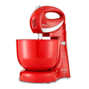 Batedeira Philco Paris Duo Mixer Turbo Com 4 Velocidades Vermelho 220v