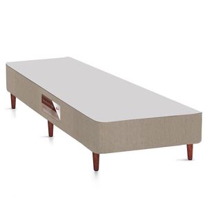 Base Box Para Colchão Solteiro Castor Revolution 27x88x188 Cm Bege Com Marrom