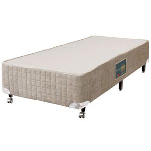 Base Box Para Colchão De Solteiro Castor Premium Tecnopedic 39x88x188 Cm Bege E Branco