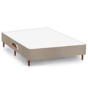 Base Box Para Colchão Casal Revolution 27x138x188 Cm Castor Bege Com Marrom