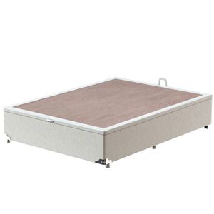 Base Box Para Colchão Viúva Probel Com Baú Universal 34x128x188cm Branco