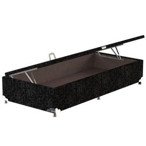 Base Box Para Colchão De Solteiro Probel Com Baú Universal 34x88x188cm Preto