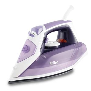 Ferro De Passar A Vapor Philco Pfv999rx Base Cerâmica Com Spray Easy Tank Branco Com Roxo 110v