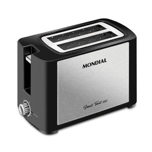 Torradeira Smart Toast Mondial T-13 Com 6 Opções De Tostagem Preto Com Inox 220v