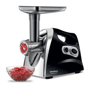 Moedor De Carne Elétrico Mondial Premium Mc-03 500w Prata Com Preto 220v