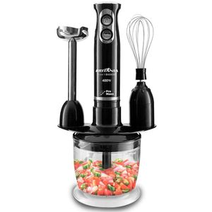Mixer Britânia Bmx400p 3 Em 1 Com Copo 400w Preto 220v