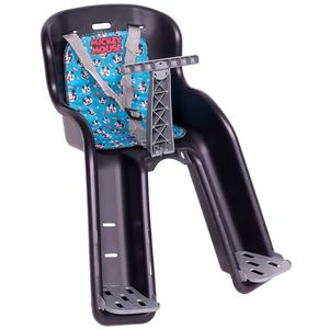 Cadeirinha Bicicleta Styll Mickey Mouse Carona Bike Dianteira Com Cinto De Segurança Preto