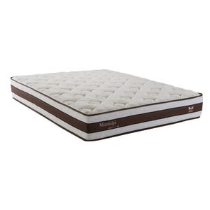 Colchão Casal Mississipi Com Pillow Top E Molas Maxpring 25x138x188cm Herval Marrom Com Branco