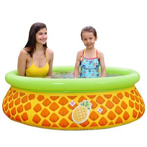Piscina Inflável Jilong Abacaxi 3d 570 Litros Verde E Amarelo