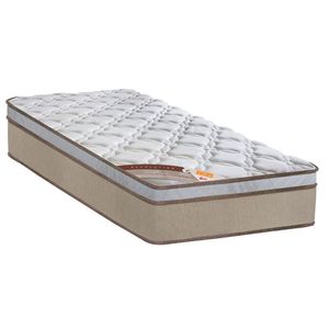 Colchão Solteirão Castor Sleep Revolution Com Molas Ensacadas E Euro Pillow 27x100x200 Cm Branco Com Bege