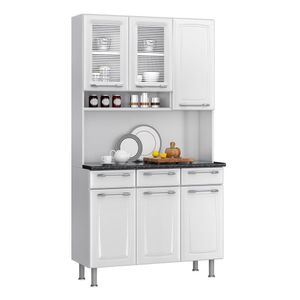 Cozinha Compacta Prisma Com 6 Portas E 3 Gavetas Itatiaia Branco