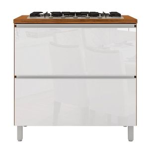 Balcão Para Cooktop 5 Bocas Amazonita 1 Porta 1 Gaveta Bartira Damasco