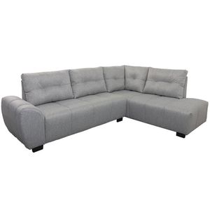 Sofá De Canto Hellen Lugano Com Revestimento Em Tecido Jacquard Cinza