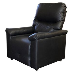 Poltrona Matrix Vegas Com Encosto Reclinável Em Corino - Preta Preto