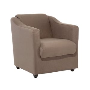 Poltrona Matrix Tyda Em Tecido Suede Castor