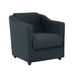 Poltrona Matrix Tyda Em Tecido Suede Petróleo