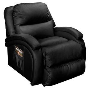Poltrona Probel Urbany Zero Wall Massageadora Reclinável E Com Revestimento Em Courino Preto