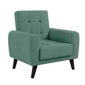 Poltrona Cora Plush E Pés Palito Matrix Menta