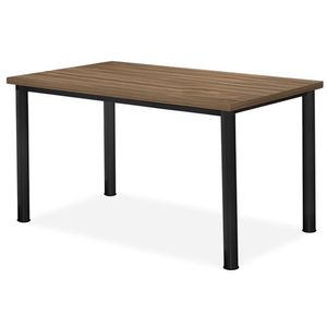 Mesa de Jantar Aço Nobre 0388 Júlia Plus 135x80 Preto com Marrom