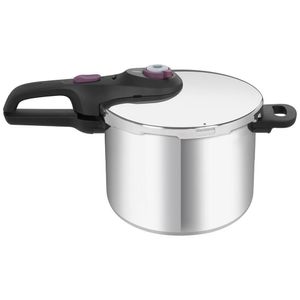 Panela De Pressão 8L Rochedo Fechamento Externo Em Inox Com Fundo Triplo E Cesta De Vapor Inox