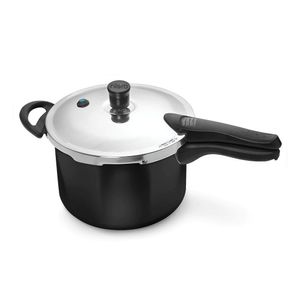 Panela De Pressão 4,5 L Nigro Press Fechamento Externo Interno Antiaderente Preto