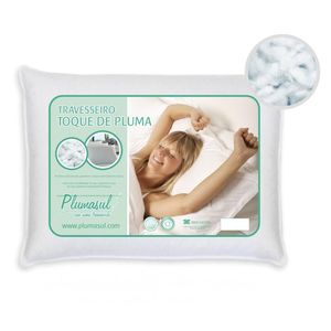Travesseiro Plumasul Fibras Siliconizadas Percal 233 Fios 50 X 70 Cm Branco