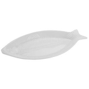 Travessa Peixe Texture Melamina 58 Cm Haus Concept Branco