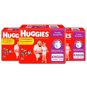 Fralda Huggies Roupinha Supreme Care Xxg - 168 Unidades