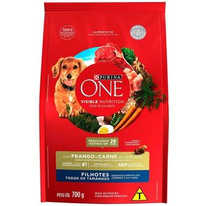 Ração Seca Para Cães Purina One Filhotes Frango E Carne 700G