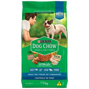 Ração Seca Para Cães Purina Dog Chow Adultos Carne, Frango E Arroz 1kg