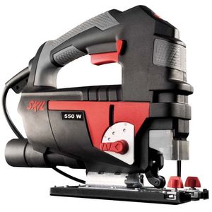 Serra Tico-Tico Skil 4550 550W Com Lâmina, Adaptador Para Aspirador De Pó, Guia E Protetor Para Placa Base Preto 110V
