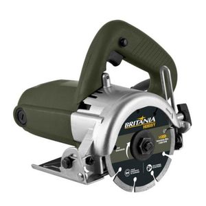 Serra Mármore Britânia Bsm01 Com Disco De Corte - 1300W Cinza Com Verde 110V