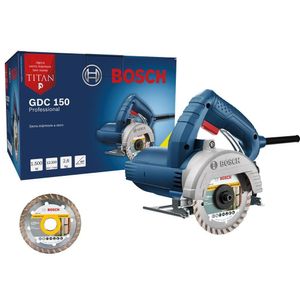Serra Mármore A Seco Bosch Gdc 150 Titan 1500W Com 1 Disco Azul 220V