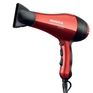 Secador De Cabelos Mondial Infinity 2500 Sc-12 Com Íon Tourmaline 1900W Vermelho 110V