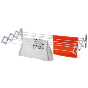 Varal De Parede Sanfonado Utimil Aço Carbono 80 Cm Branco