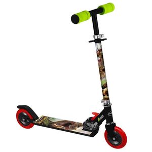 Patinete Astro In-Line Dinossauro Preto, Verde E Vermelho