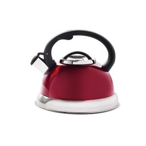 Chaleira Brinox Roma Em Aço Inox Com Apito E Fundo De Indução 2,7 L Vermelho