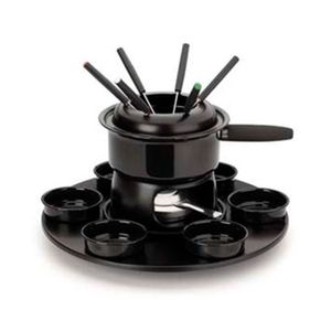 Aparelho de Fondue Lugano Carroussel 17 Peças Forma Preto