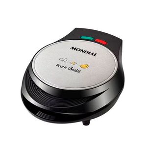 Omeleteira Elétrica Mondial Om-01 Preto Com Prata 110v
