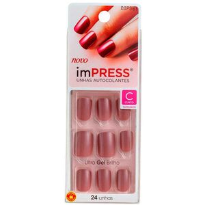 Unhas Postiças Autocolantes Color Curto Summer 24 Unidades Kiss New York Nude