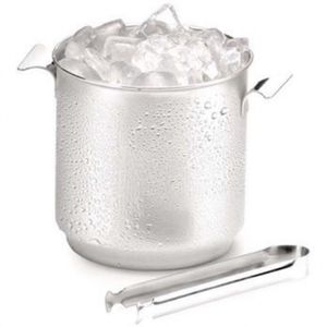 Balde Para Gelo Com Pinça Bartender Em Inox 3 Litros Forma Inox