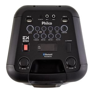 Caixa Acústica Philco Pcx5001N Bluetooth Rádio Fm Dual Usb 250W Preto Bivolt