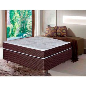 Cama Box Casal Umaflex Orleans Com Molas Ensacadas 58X138X188Cm Marrom Com Branco